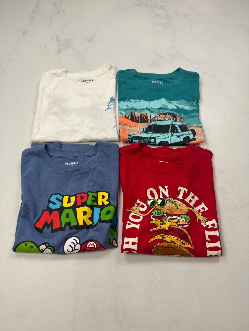 Old Navy T Shirt Graphic Tees Lot Bundle of 4 - Boys M